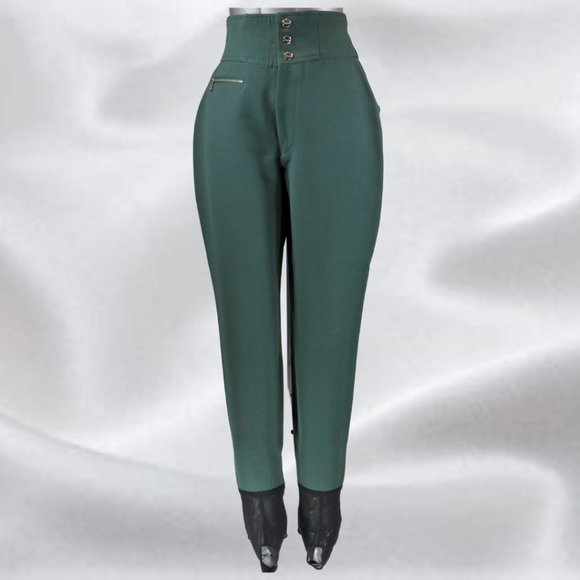 BOGNER Green Stirrup Ski Pants in Size 26" - Picture 1 of 6